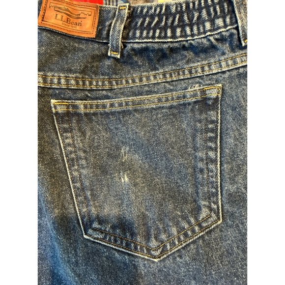 L.L Bean Denim Blue Jeans 40 x 30 Double L Comfort Waist, Straight Leg, Cotton - Picture 4 of 4